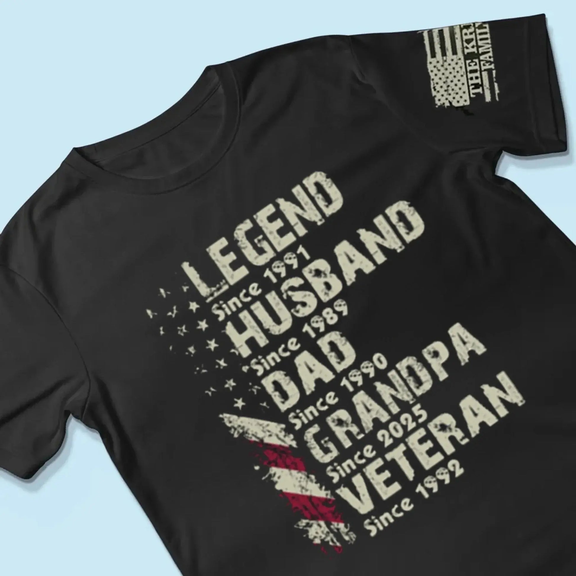 Legend Husband Dad Grandpa Veteran Shirt – Personalized 4th of July Gift for Military Dad or Papa  Ezcustomize