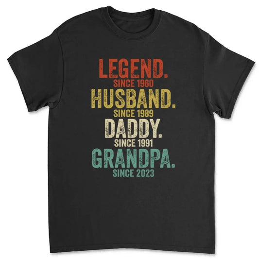 Legend Husband Dad Papa - Personalized Shirt - Custom Gift for Dads & Grandpas  Ezcustomize