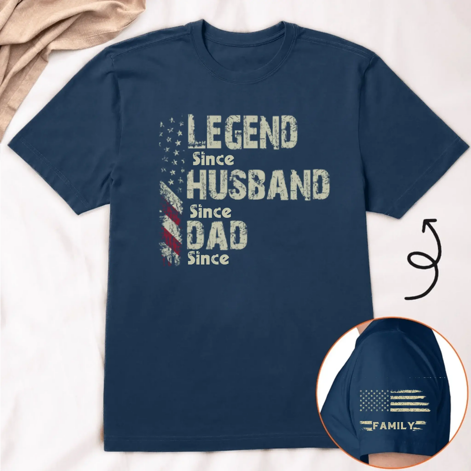 Legend Husband Dad Papa Shirt – Personalized T-Shirt with “Since” Year – Custom Father’s Day Gift for Him  Ezcustomize