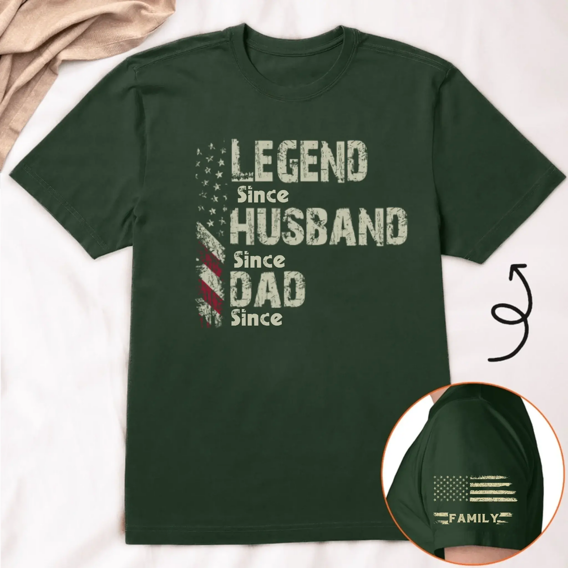 Legend Husband Dad Papa Shirt – Personalized T-Shirt with “Since” Year – Custom Father’s Day Gift for Him  Ezcustomize