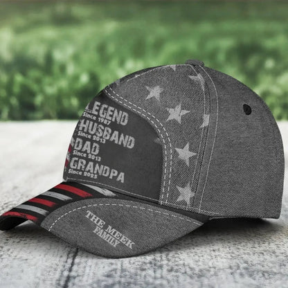 Legend Husband Dad Papa Since... – Personalized Classic Cap - Custom Father’s Day Gift for Dad, Husband, or Grandpa  Ezcustomize