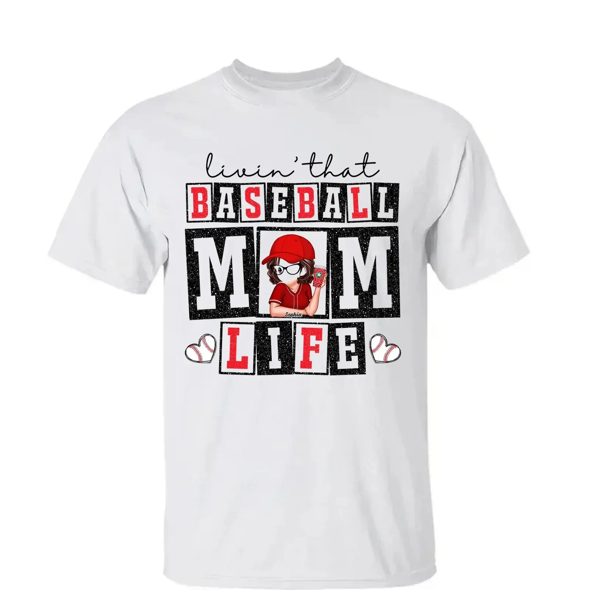 Livin' That Baseball Mom Life – Personalized Shirt, Custom Gift for Proud Baseball Moms & Sports Moms  Ezcustomize
