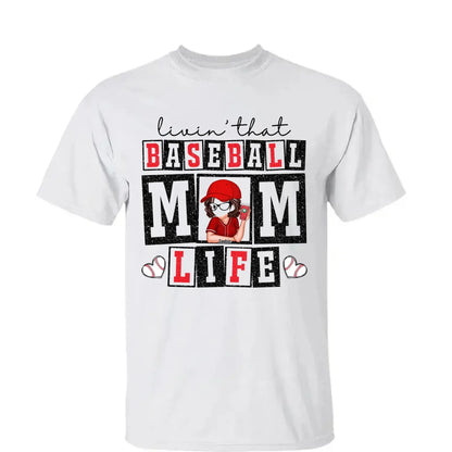 Livin' That Baseball Mom Life – Personalized Shirt, Custom Gift for Proud Baseball Moms & Sports Moms  Ezcustomize