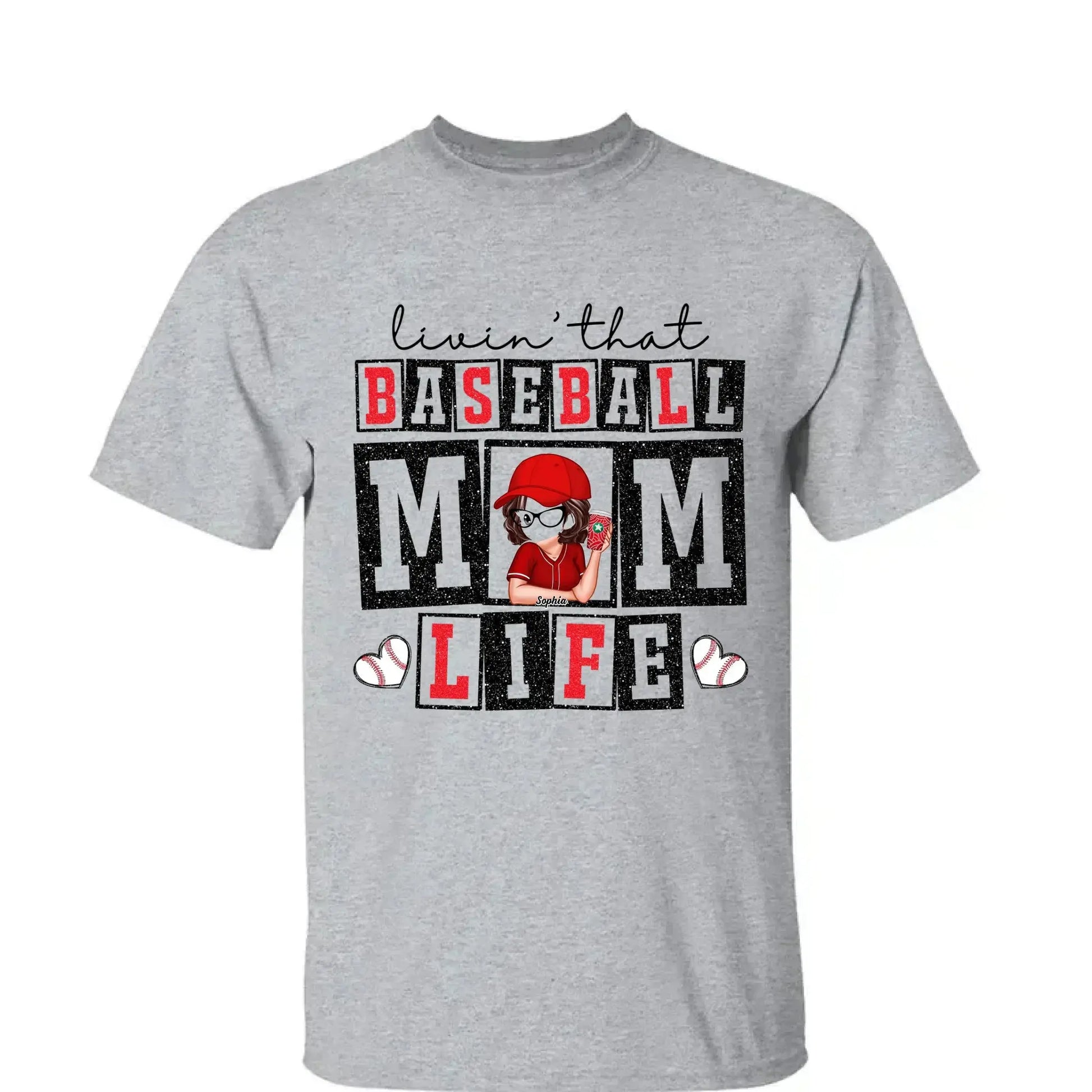 Livin' That Baseball Mom Life – Personalized Shirt, Custom Gift for Proud Baseball Moms & Sports Moms  Ezcustomize