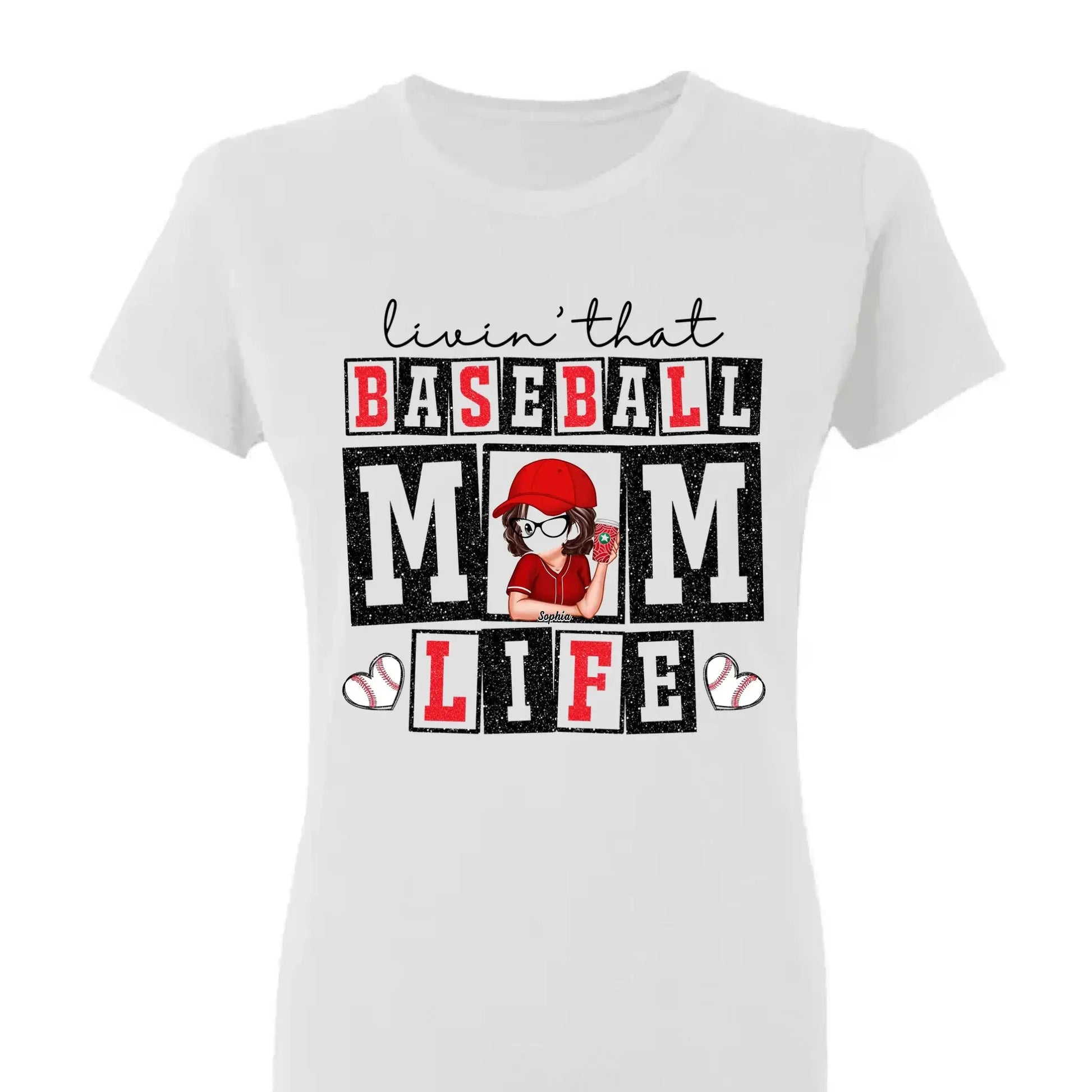 Livin' That Baseball Mom Life – Personalized Shirt, Custom Gift for Proud Baseball Moms & Sports Moms  Ezcustomize
