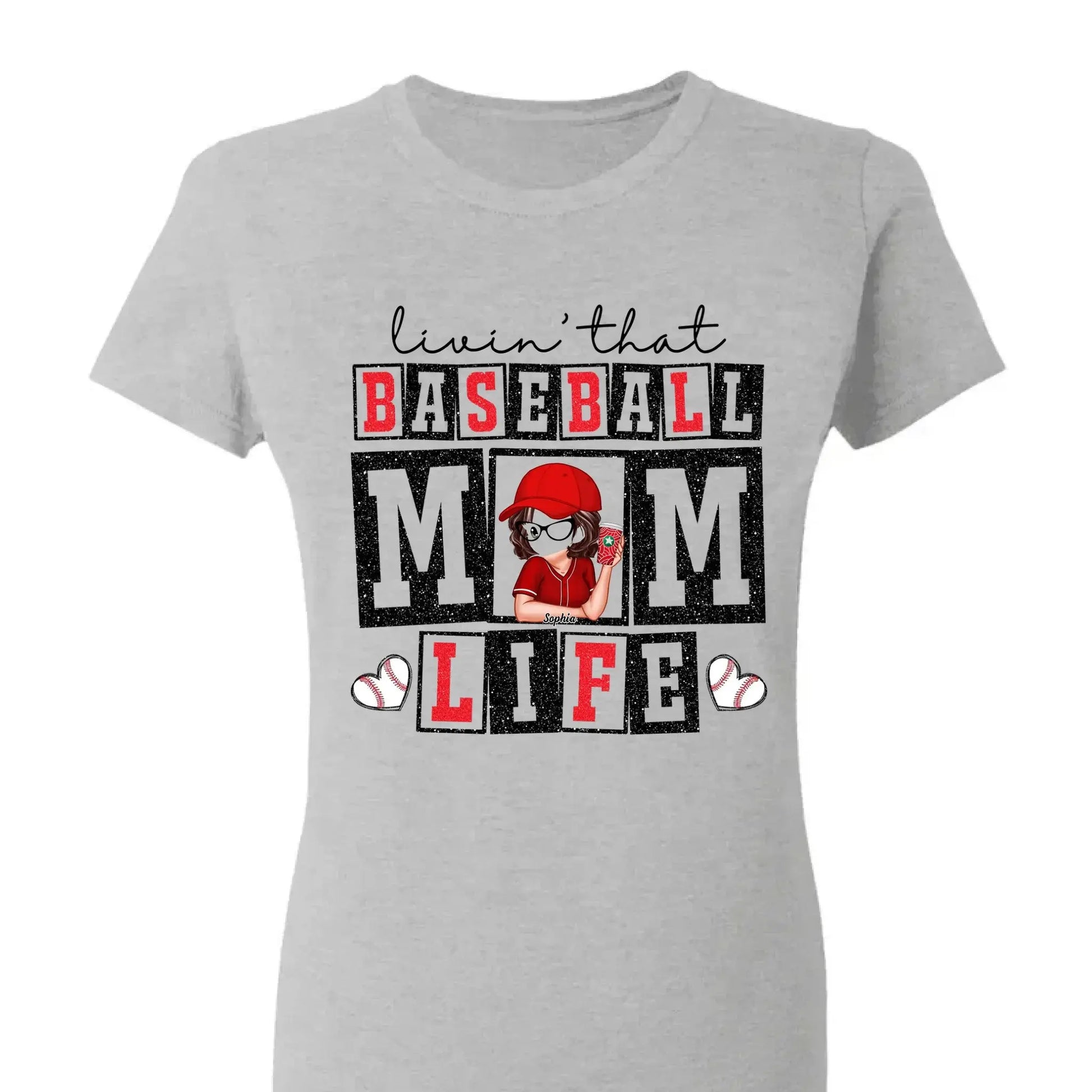 Livin' That Baseball Mom Life – Personalized Shirt, Custom Gift for Proud Baseball Moms & Sports Moms  Ezcustomize