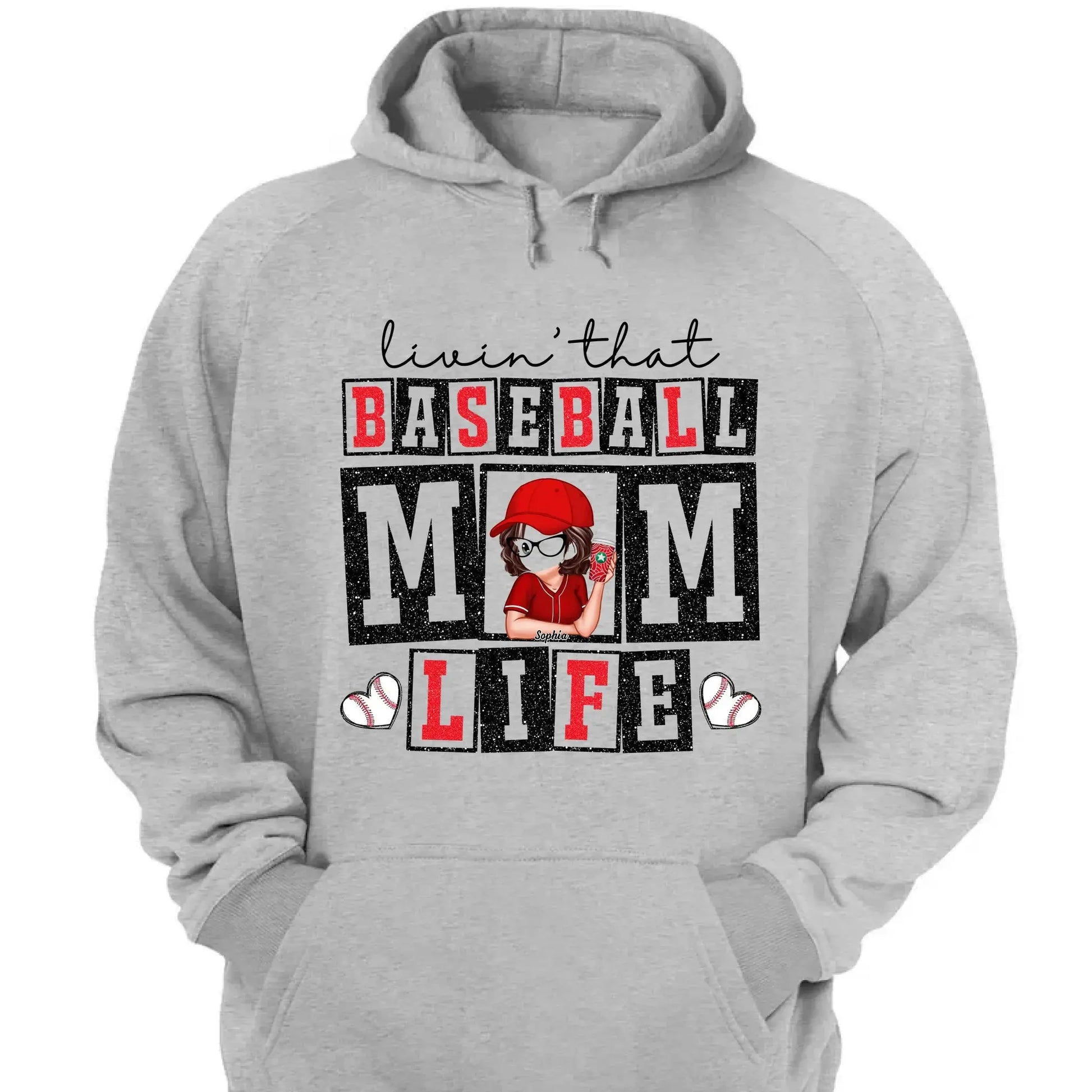 Livin' That Baseball Mom Life – Personalized Shirt, Custom Gift for Proud Baseball Moms & Sports Moms  Ezcustomize