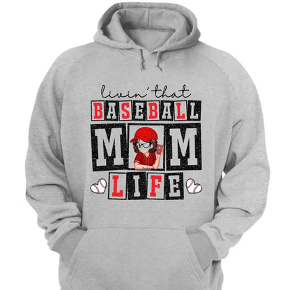 Livin' That Baseball Mom Life – Personalized Shirt, Custom Gift for Proud Baseball Moms & Sports Moms  Ezcustomize
