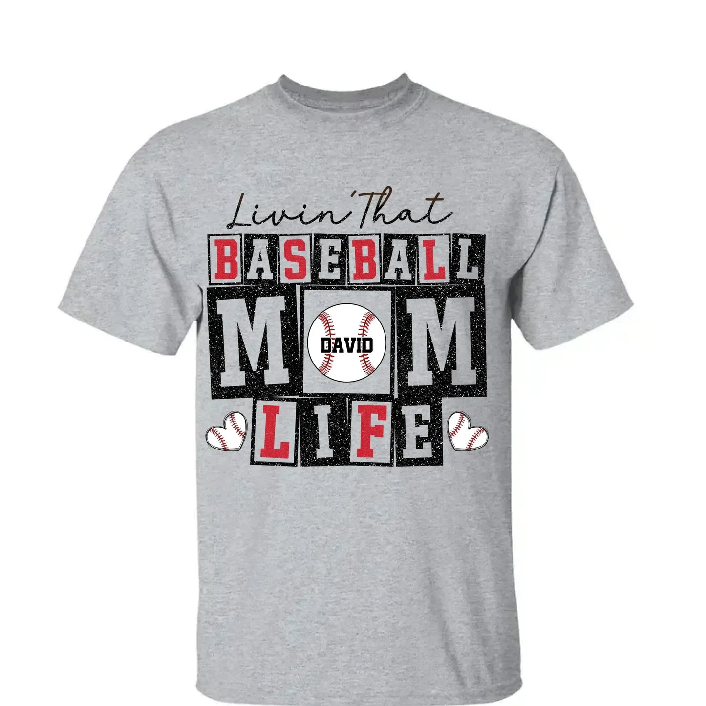 Livin’ That Baseball Mom Life – Personalized T-Shirt – Custom Gift for Proud Baseball Moms on Game Day or Mother’s Day  Ezcustomize