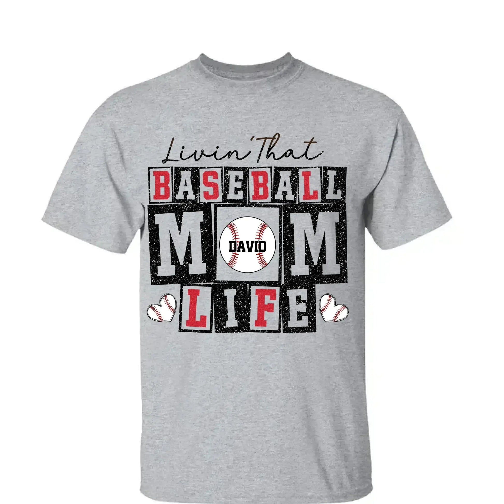 Livin’ That Baseball Mom Life – Personalized T-Shirt – Custom Gift for Proud Baseball Moms on Game Day or Mother’s Day  Ezcustomize