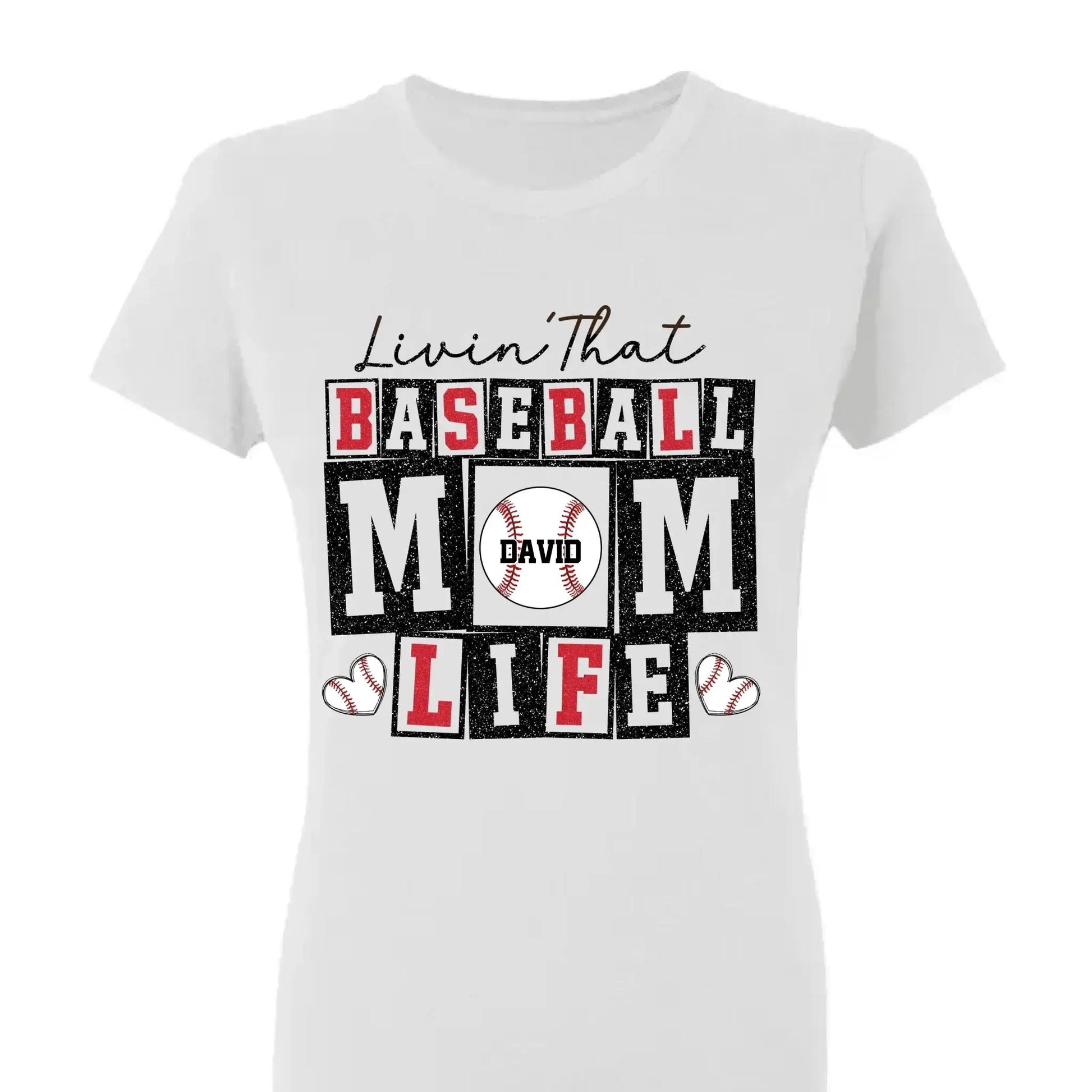 Livin’ That Baseball Mom Life – Personalized T-Shirt – Custom Gift for Proud Baseball Moms on Game Day or Mother’s Day  Ezcustomize