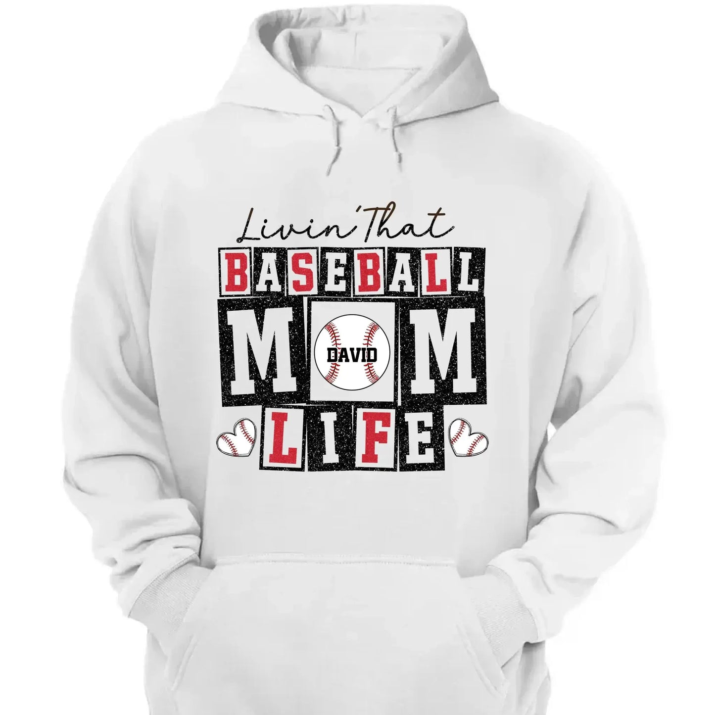 Livin’ That Baseball Mom Life – Personalized T-Shirt – Custom Gift for Proud Baseball Moms on Game Day or Mother’s Day  Ezcustomize