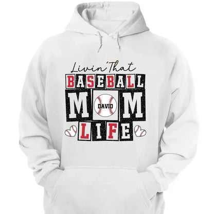 Livin’ That Baseball Mom Life – Personalized T-Shirt – Custom Gift for Proud Baseball Moms on Game Day or Mother’s Day  Ezcustomize
