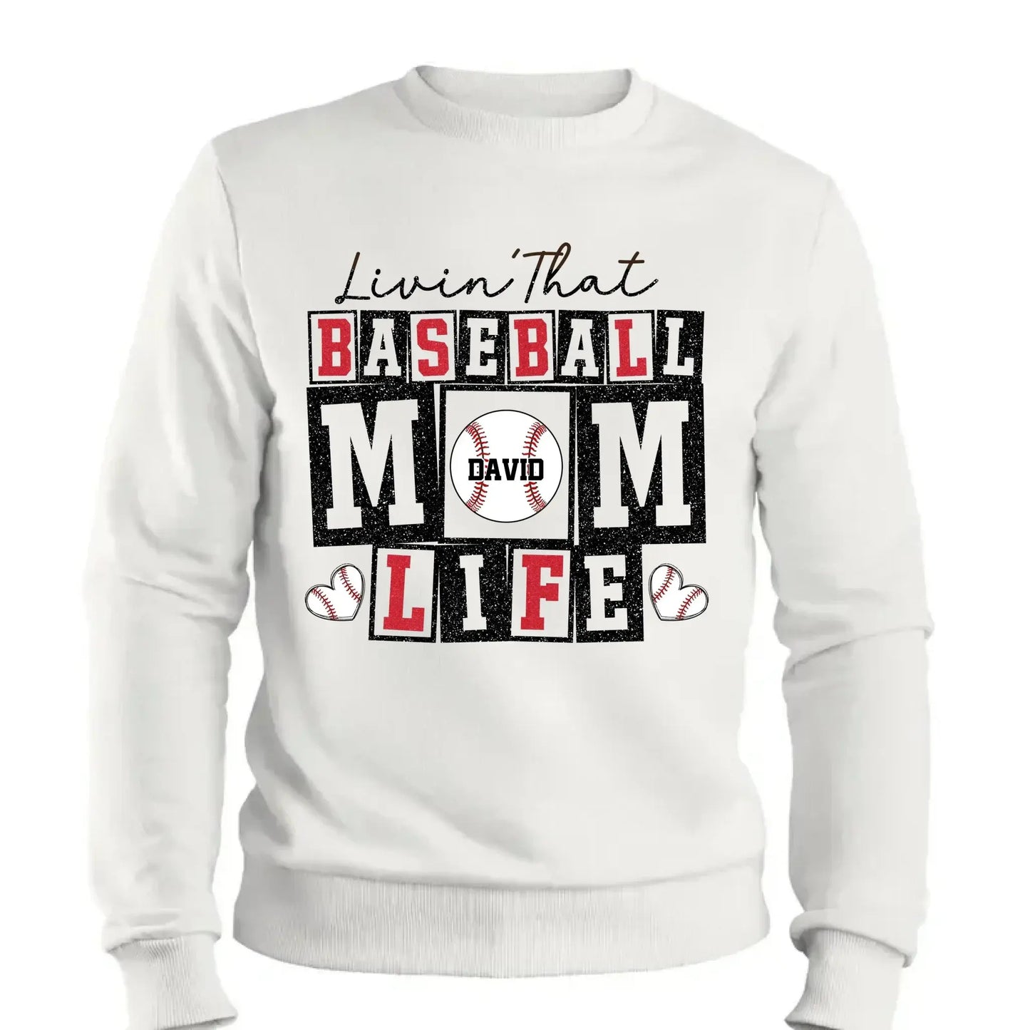 Livin’ That Baseball Mom Life – Personalized T-Shirt – Custom Gift for Proud Baseball Moms on Game Day or Mother’s Day  Ezcustomize