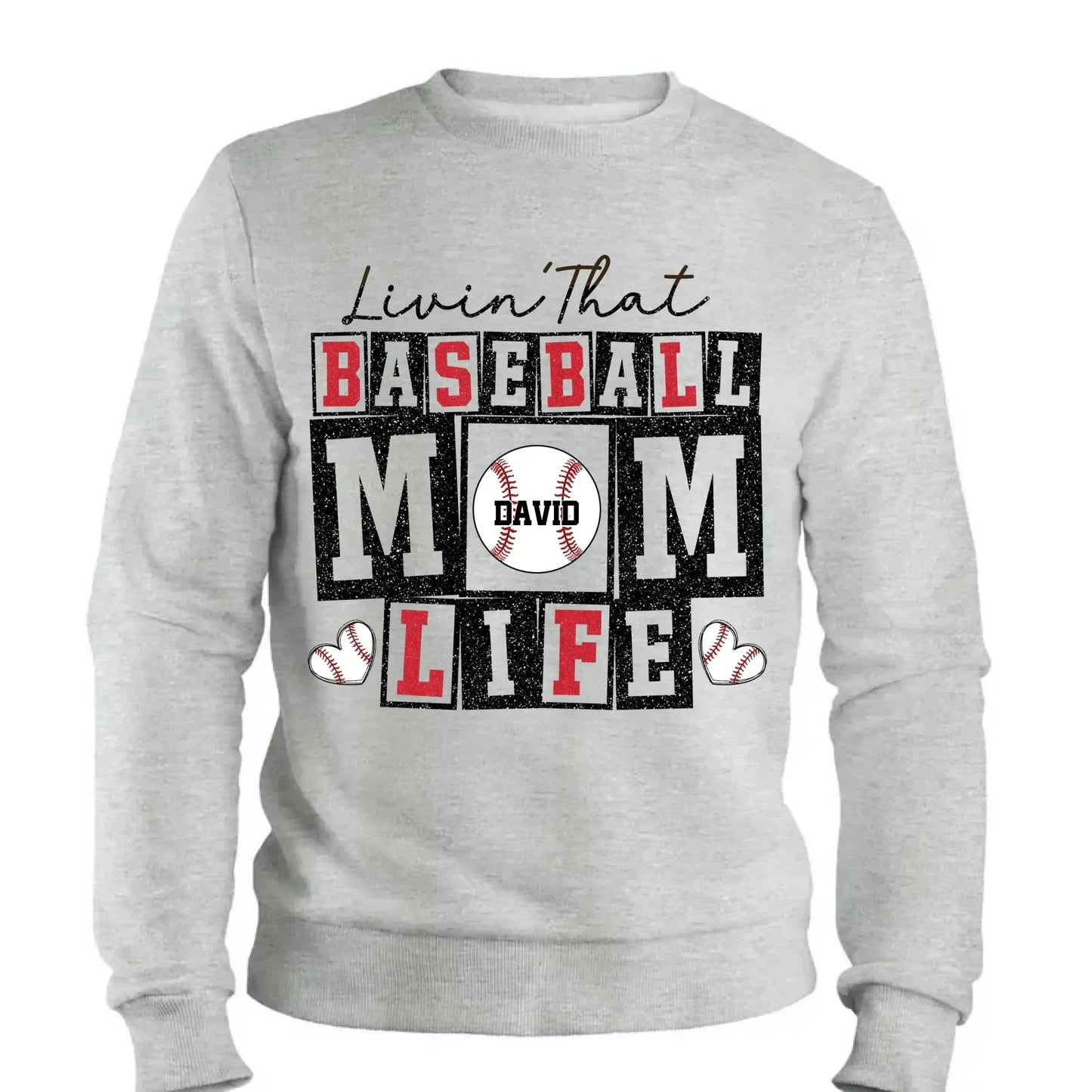 Livin’ That Baseball Mom Life – Personalized T-Shirt – Custom Gift for Proud Baseball Moms on Game Day or Mother’s Day  Ezcustomize