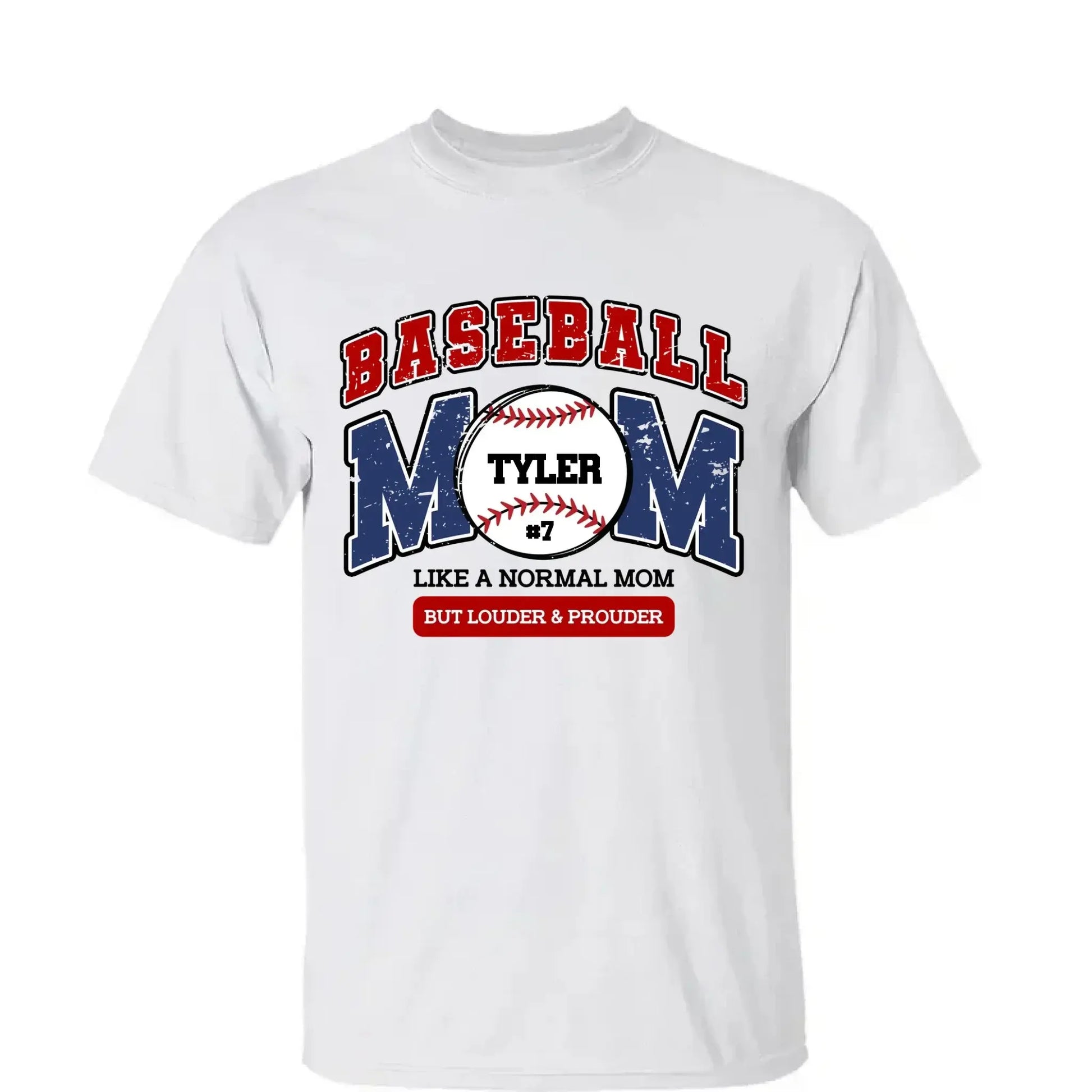Loud and Proud Baseball Mom Shirt – Personalized T-Shirt – Custom Game Day Gift for Proud Baseball Moms  Ezcustomize