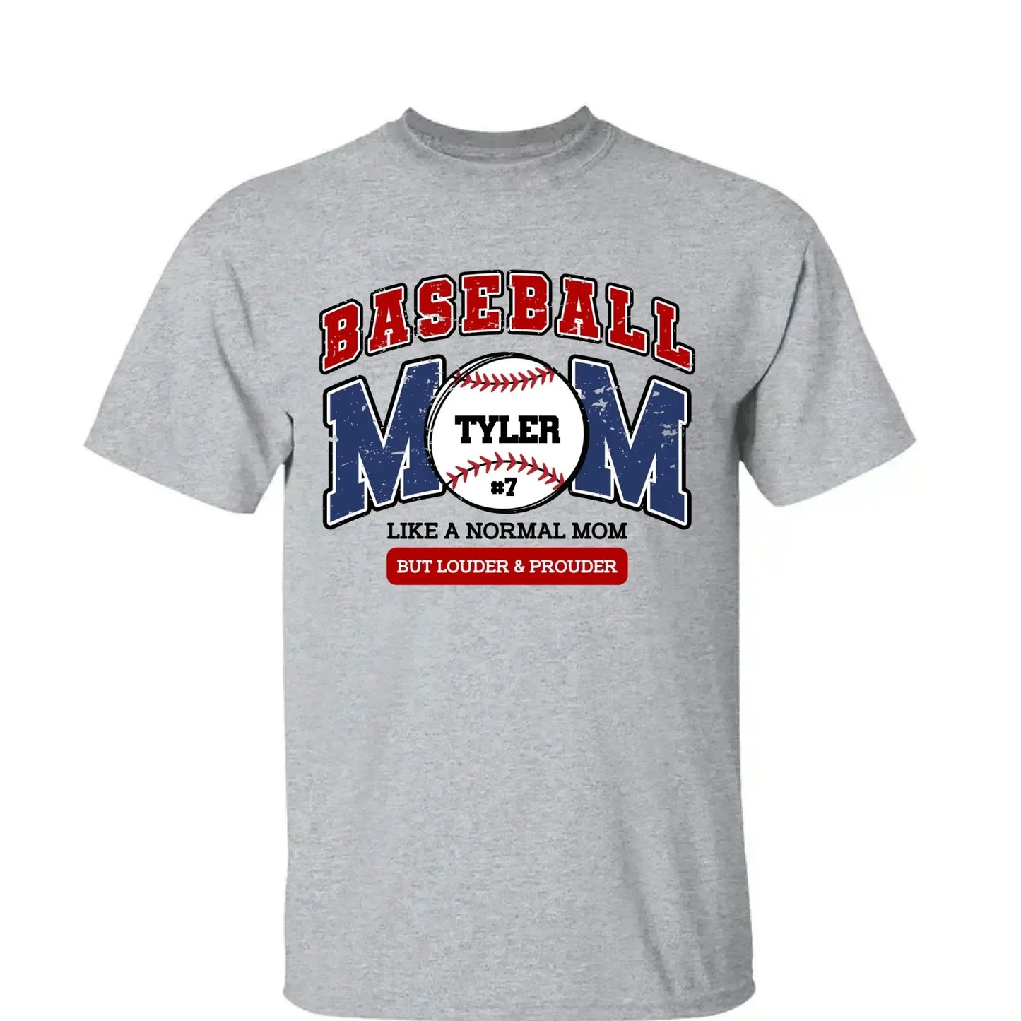 Loud and Proud Baseball Mom Shirt – Personalized T-Shirt – Custom Game Day Gift for Proud Baseball Moms  Ezcustomize
