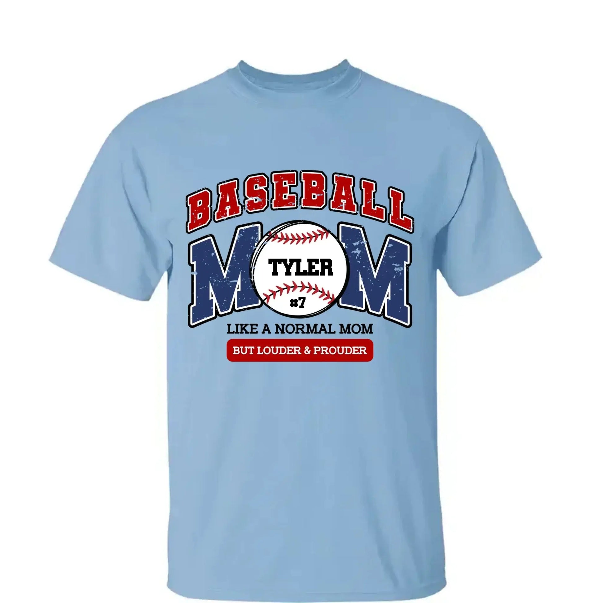 Loud and Proud Baseball Mom Shirt – Personalized T-Shirt – Custom Game Day Gift for Proud Baseball Moms  Ezcustomize