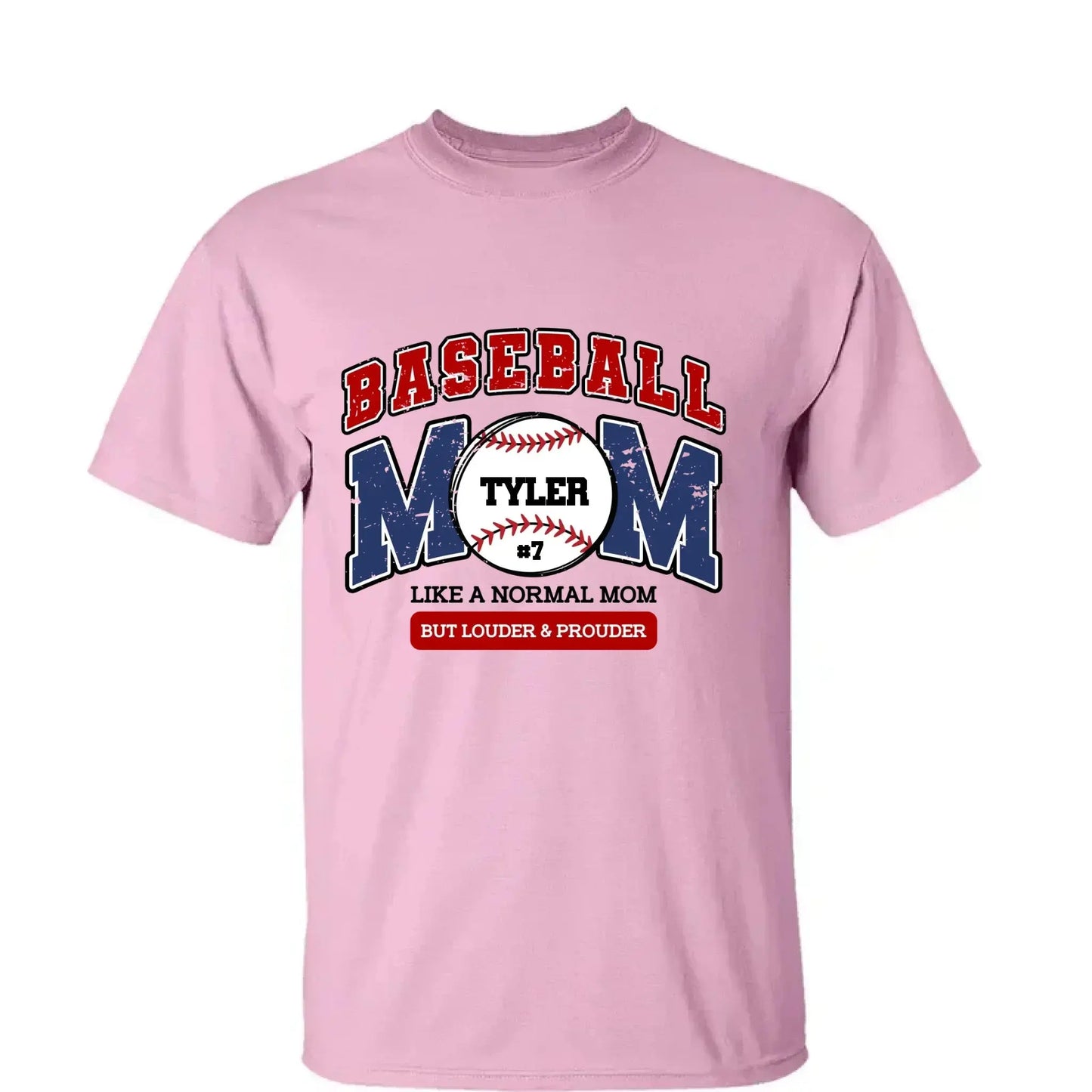 Loud and Proud Baseball Mom Shirt – Personalized T-Shirt – Custom Game Day Gift for Proud Baseball Moms  Ezcustomize
