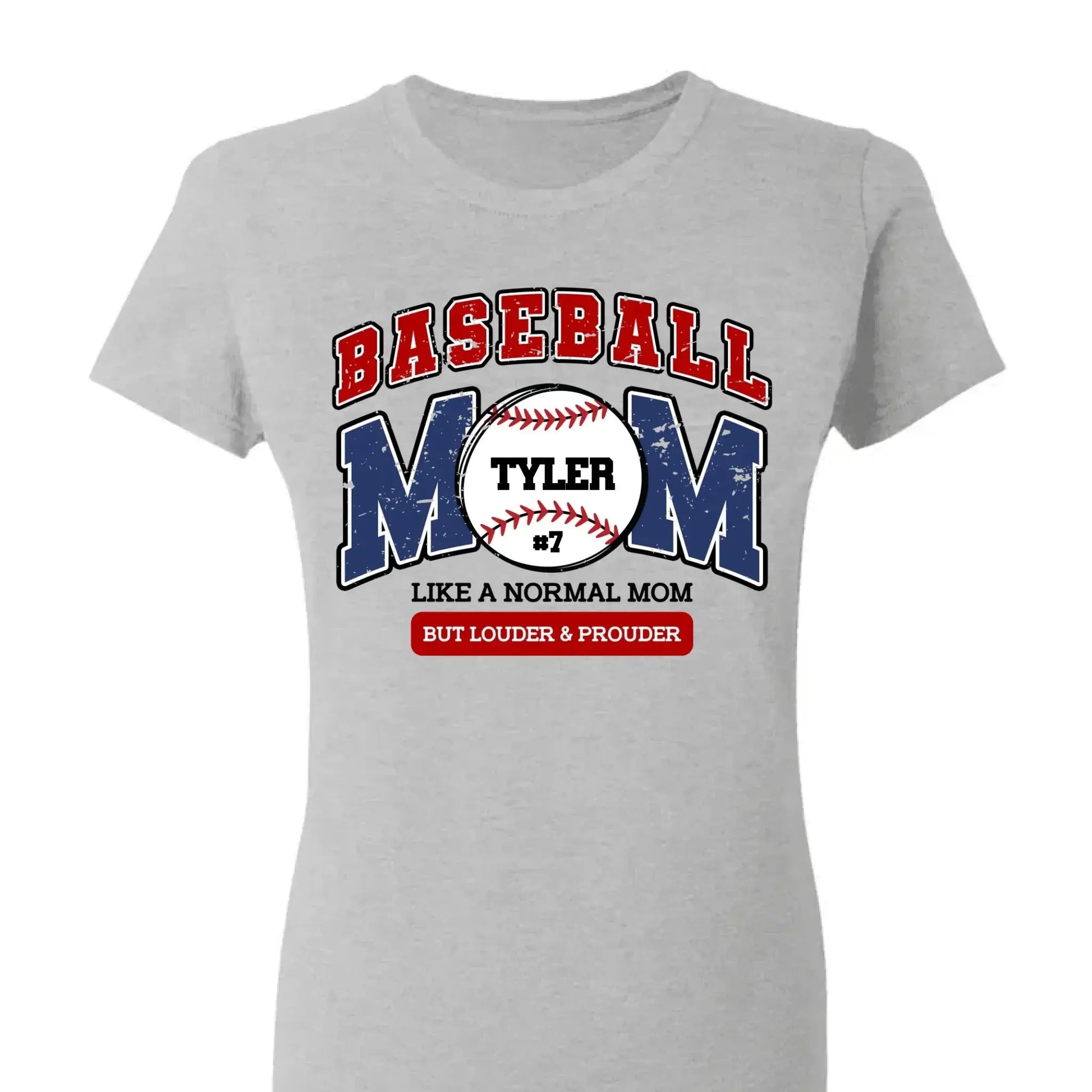 Loud and Proud Baseball Mom Shirt – Personalized T-Shirt – Custom Game Day Gift for Proud Baseball Moms  Ezcustomize