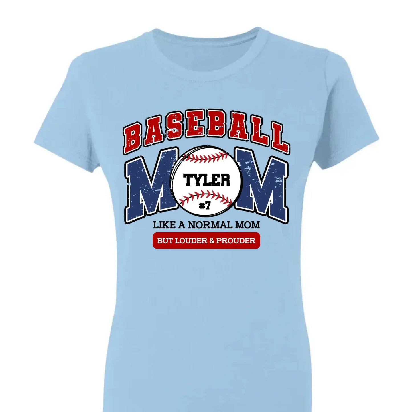 Loud and Proud Baseball Mom Shirt – Personalized T-Shirt – Custom Game Day Gift for Proud Baseball Moms  Ezcustomize