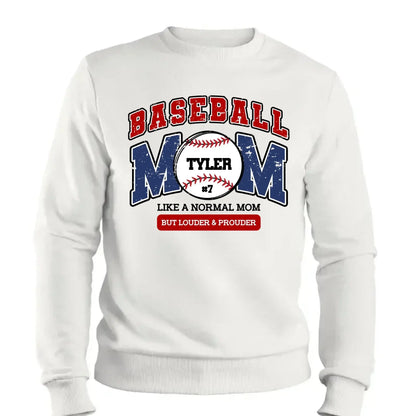 Loud and Proud Baseball Mom Shirt – Personalized T-Shirt – Custom Game Day Gift for Proud Baseball Moms  Ezcustomize