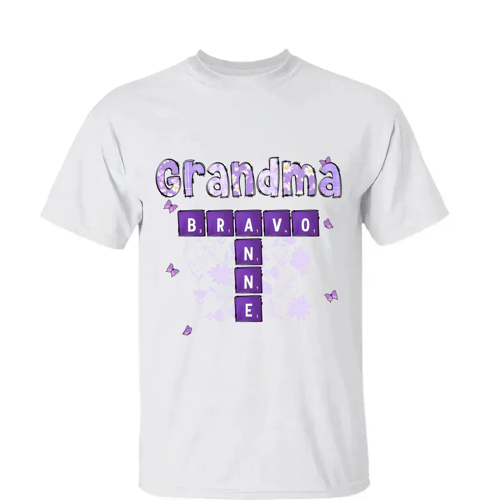 Love Being Grandma Crossword Shirt – Personalized T-Shirt – Custom Gift with Grandkids’ Names for Grandma, Nana, or Mimi  Ezcustomize