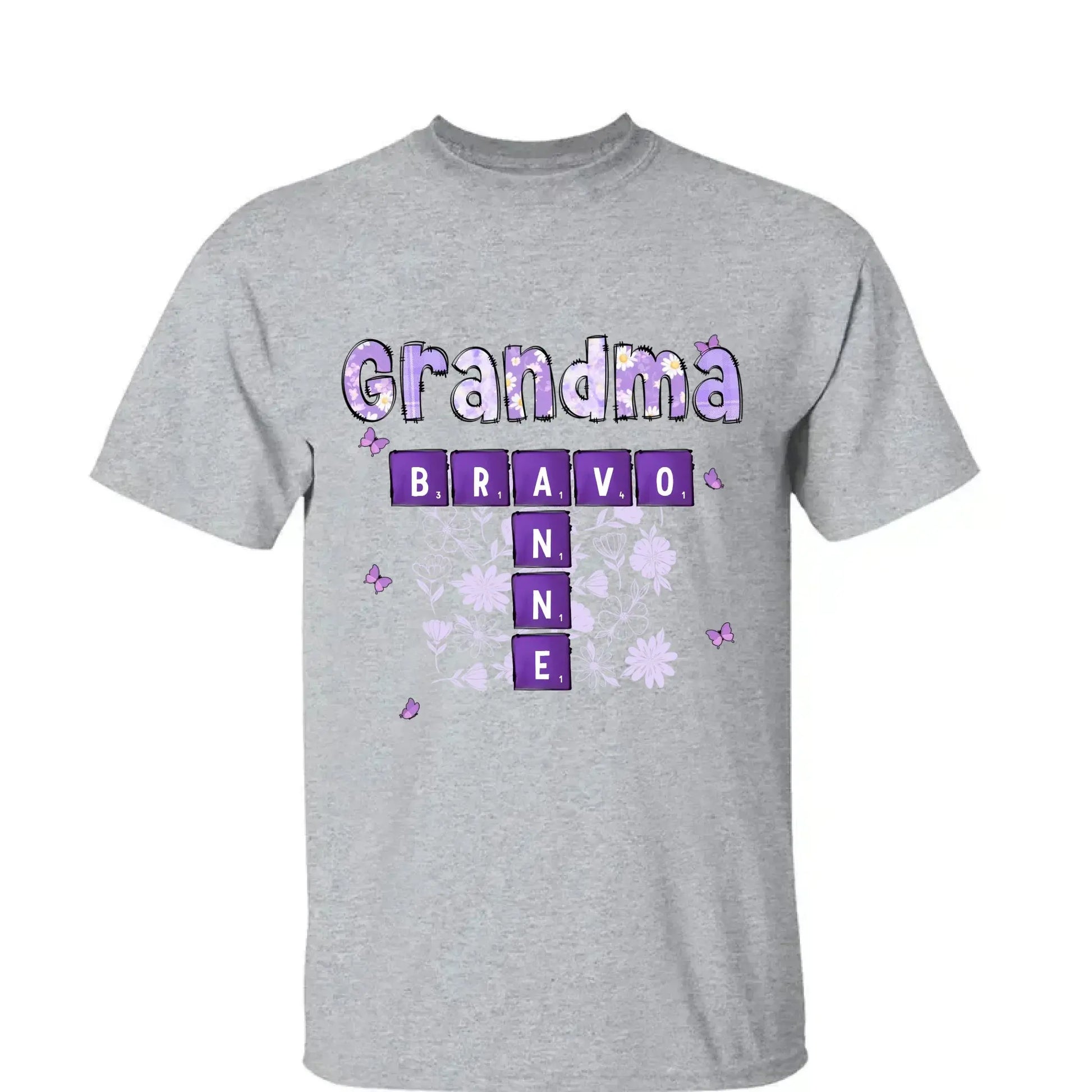 Love Being Grandma Crossword Shirt – Personalized T-Shirt – Custom Gift with Grandkids’ Names for Grandma, Nana, or Mimi  Ezcustomize