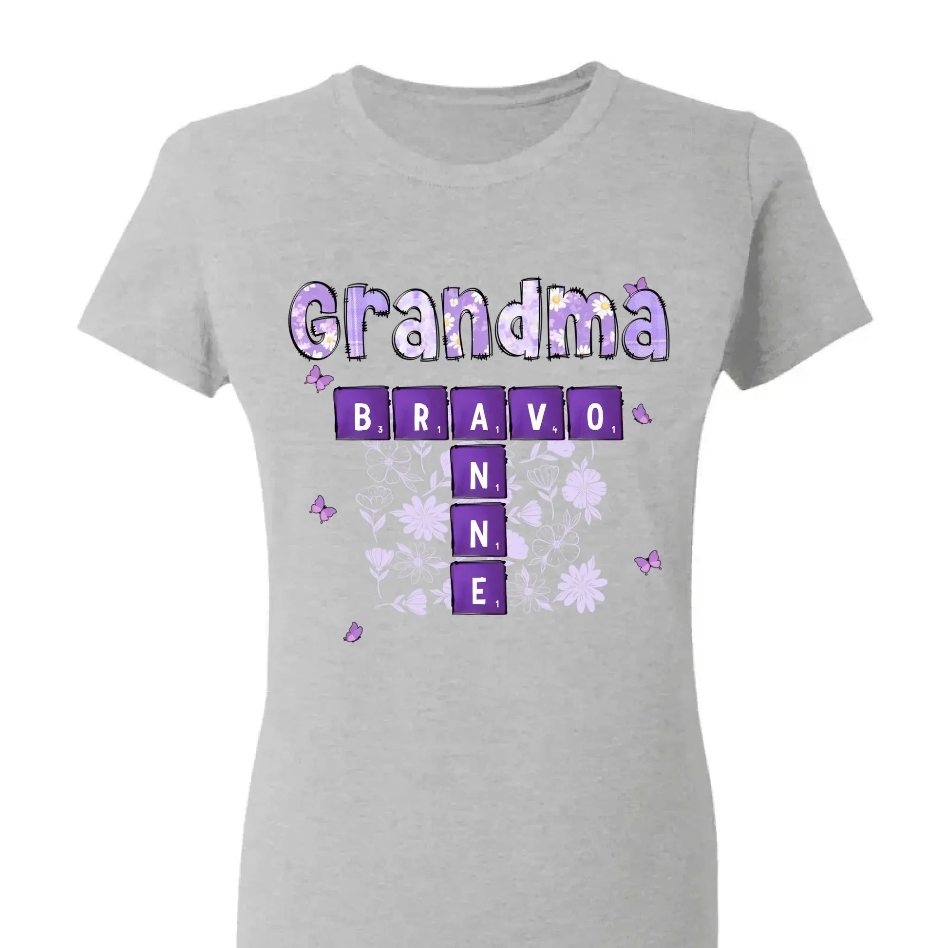 Love Being Grandma Crossword Shirt – Personalized T-Shirt – Custom Gift with Grandkids’ Names for Grandma, Nana, or Mimi  Ezcustomize