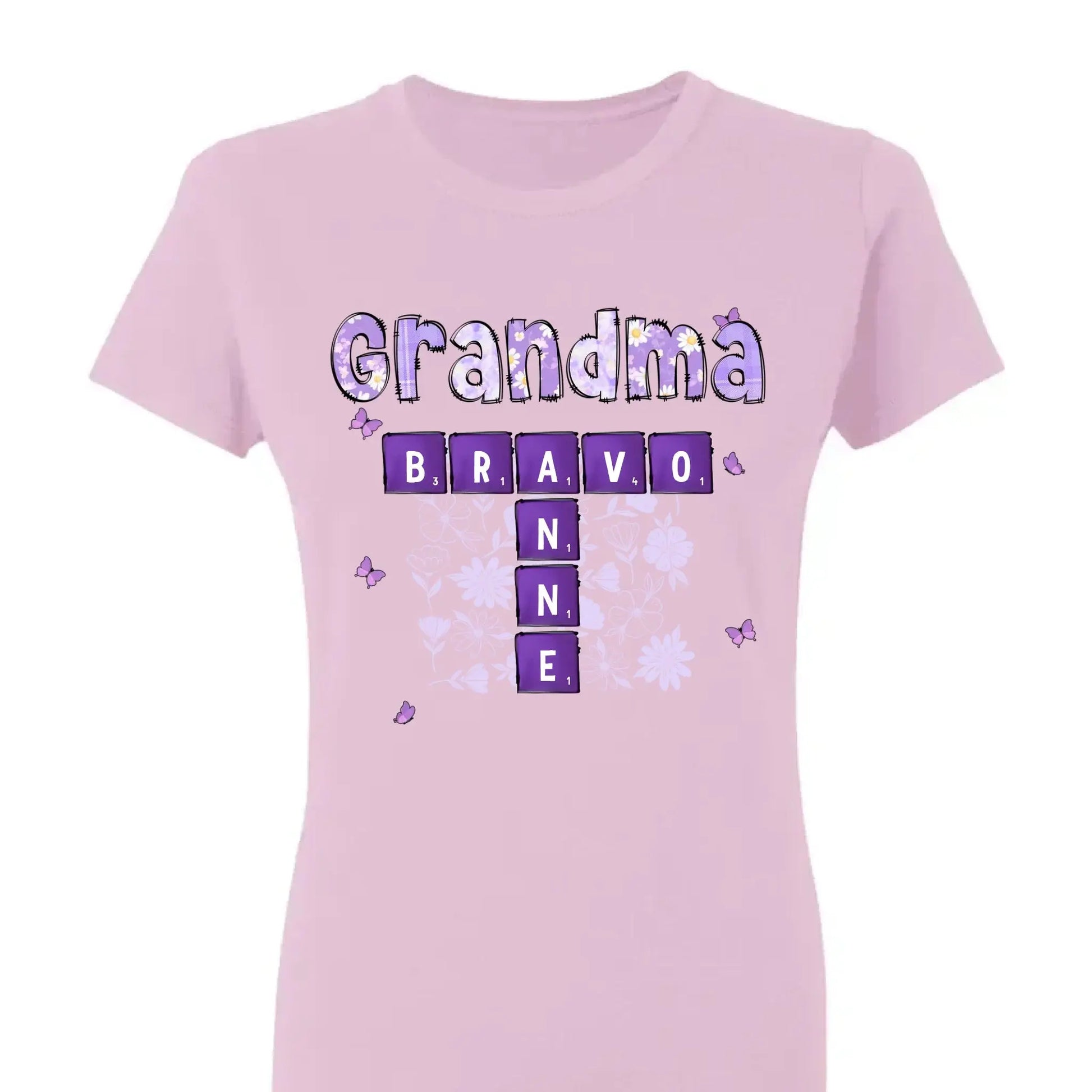 Love Being Grandma Crossword Shirt – Personalized T-Shirt – Custom Gift with Grandkids’ Names for Grandma, Nana, or Mimi  Ezcustomize