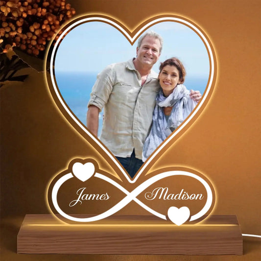 Love Photo - Personalized Custom 3D LED Light Wooden Base - Valentine's Day, Anniversary Gift For Couple, Husband, Wife, Boyfriend, Girlfriend  Ezcustomize