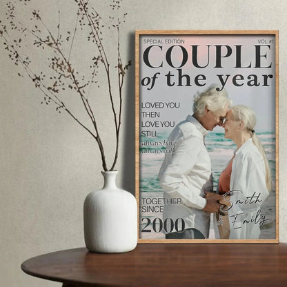 Loved You Then Love You Still Together Since – Personalized Custom Vertical Poster Wall Art – Romantic Anniversary & Valentine’s Day Gift for Spouse  Ezcustomize