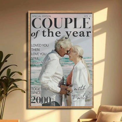 Loved You Then Love You Still Together Since – Personalized Custom Vertical Poster Wall Art – Romantic Anniversary & Valentine’s Day Gift for Spouse  Ezcustomize