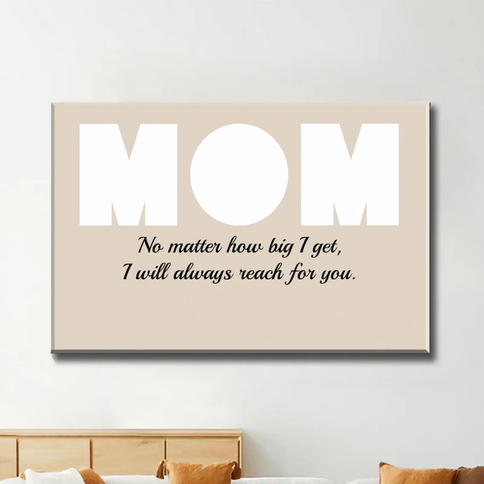 MOM – I Will Always Reach for You Custom Photo Canvas, Personalized Gift for Mom from Kids, Mother’s Day, Birthday, or Christmas Present  Ezcustomize