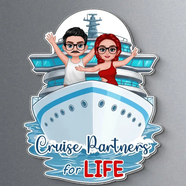 Making Memories One Cruise at a Time - Personalized Fridge Magnet-Custom Shape - Gift for Couples, Cruise Lovers, Besties, Travelers
