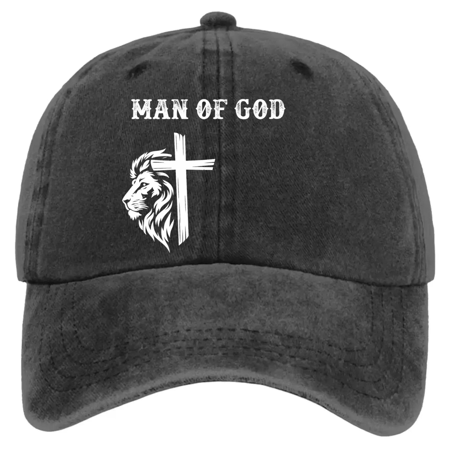Man Of God - Personalized Custom Vintage Washed Denim Cap Hat – Meaningful Christian Birthday & Faith Gift for Men  Ezcustomize
