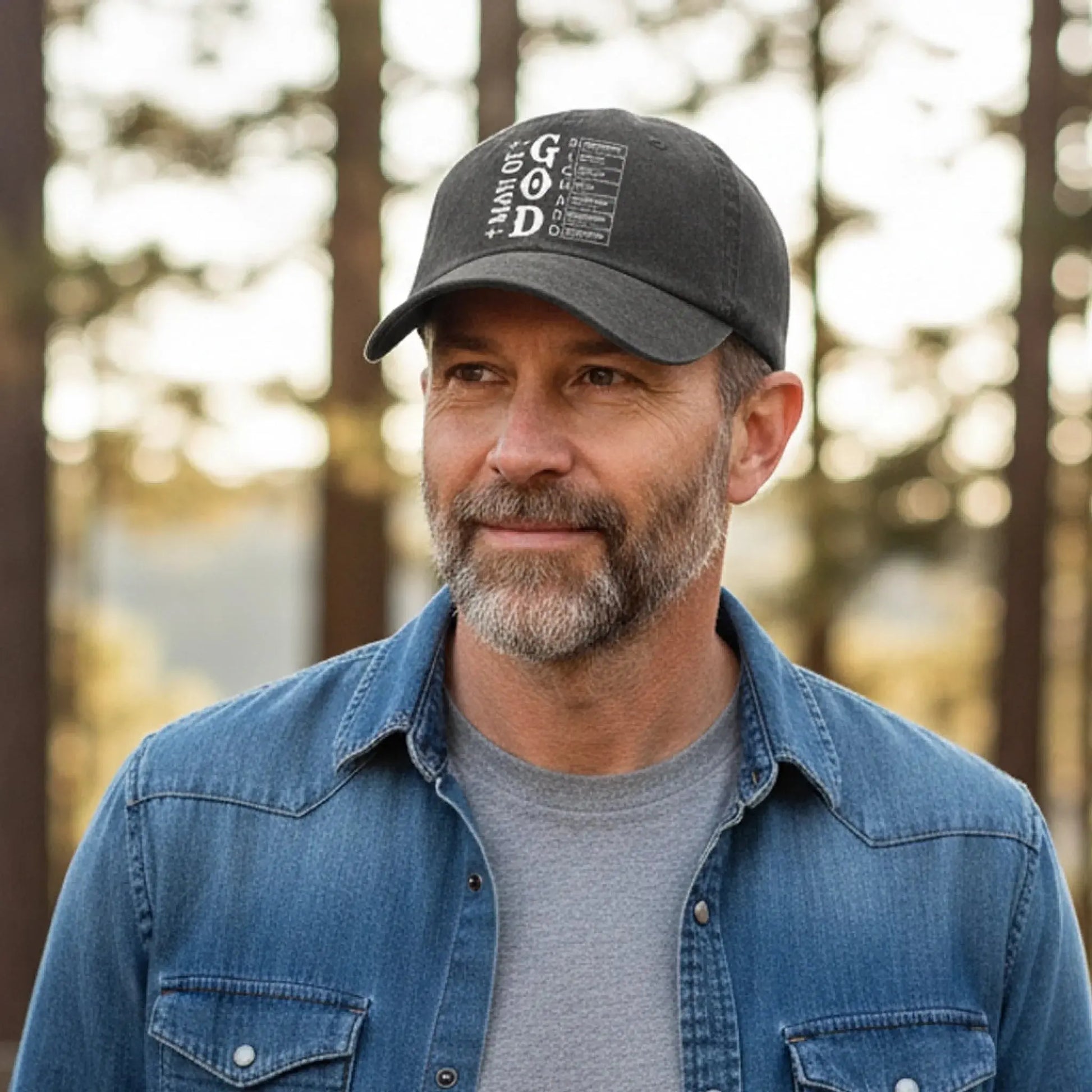 Man Of God – Personalized Distressed Denim Cap Hat – Meaningful Christian Birthday, Father’s Day & Faith Gift for Men  Ezcustomize