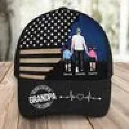 Man Walking with Kids Hat - Personalized Classic Dad Cap with Nation Flag  Ezcustomize