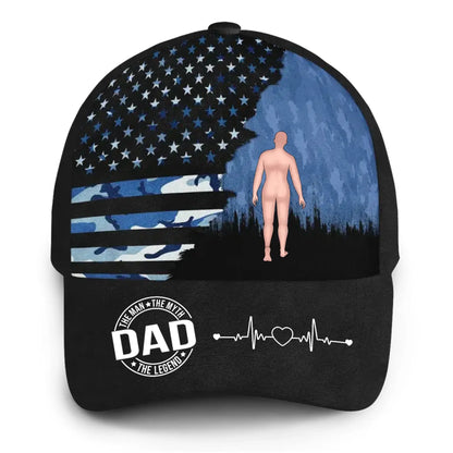 Man Walking with Kids Hat - Personalized Classic Dad Cap with Nation Flag  Ezcustomize