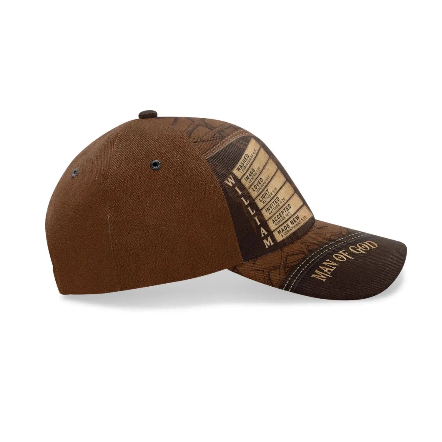 Man of God Personalized Classic Cap – Custom Name Christian Faith Hat, Gift for Men  Ezcustomize
