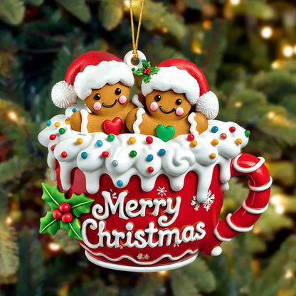 Merry Christmas – Personalized Gingerbread Family Ornament – Festive Holiday Keepsake & Custom Christmas Gift for Families & Loved Ones  Ezcustomize