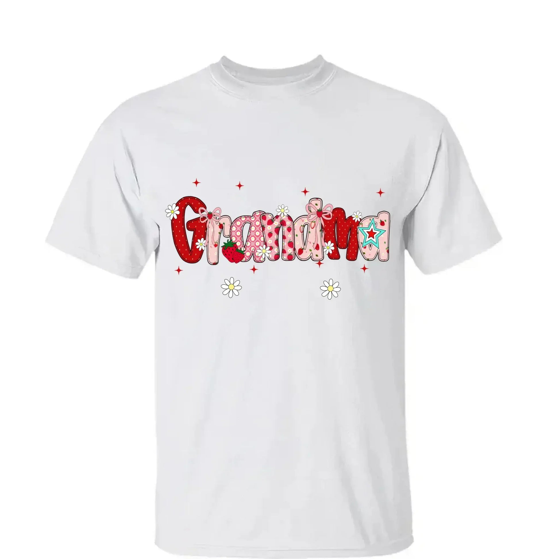 Mimi Strawberry Shirt with Grandkids’ Names – Custom Summer T-Shirt for Grandma, Personalized Gift for Nana, Gigi, Mom  Ezcustomize