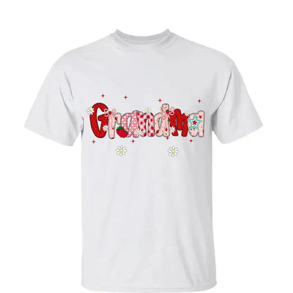 Mimi Strawberry Shirt with Grandkids’ Names – Custom Summer T-Shirt for Grandma, Personalized Gift for Nana, Gigi, Mom  Ezcustomize