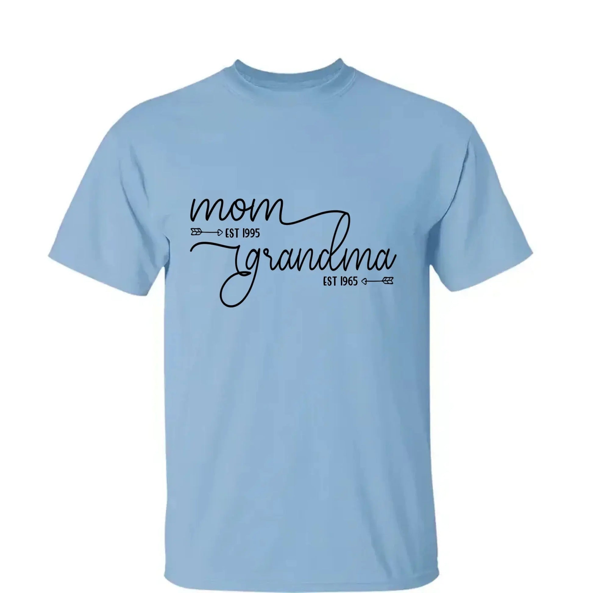 Mom Est & Grandma Est Shirt – Personalized T-Shirt with Custom Year – Mother’s Day Gift for Mom or Grandma  Ezcustomize
