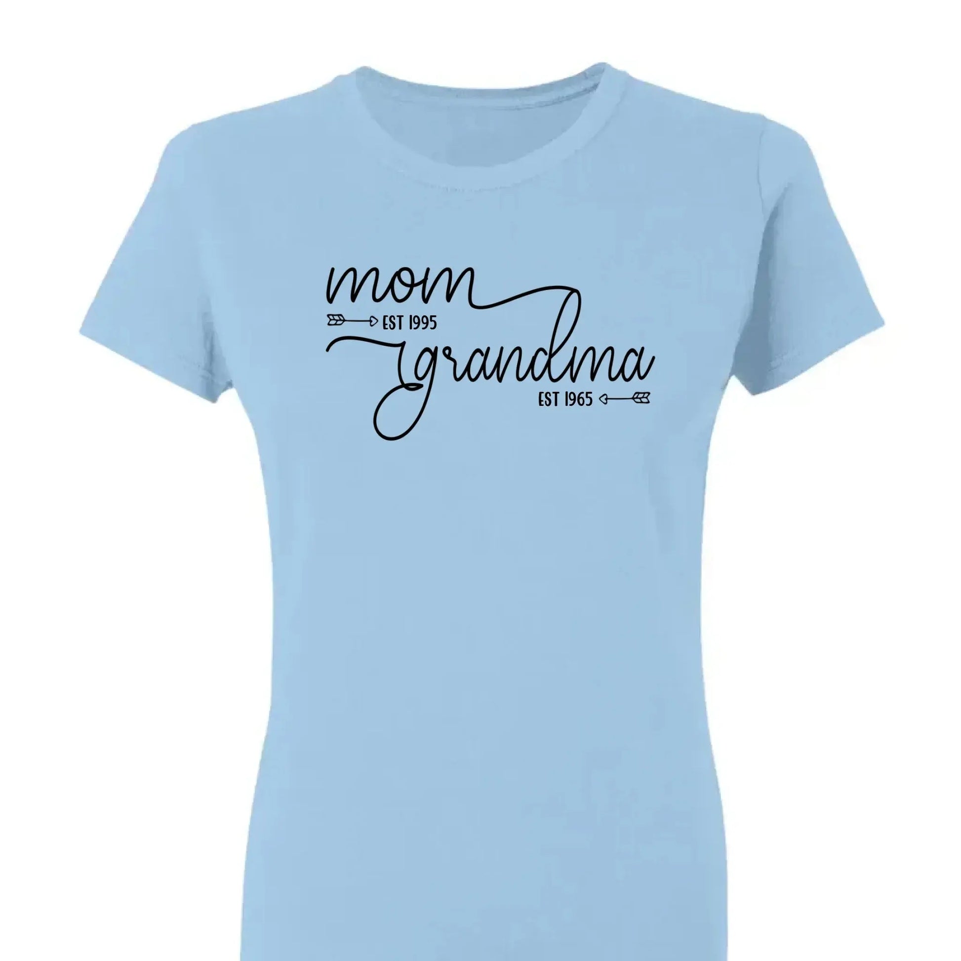Mom Est & Grandma Est Shirt – Personalized T-Shirt with Custom Year – Mother’s Day Gift for Mom or Grandma  Ezcustomize