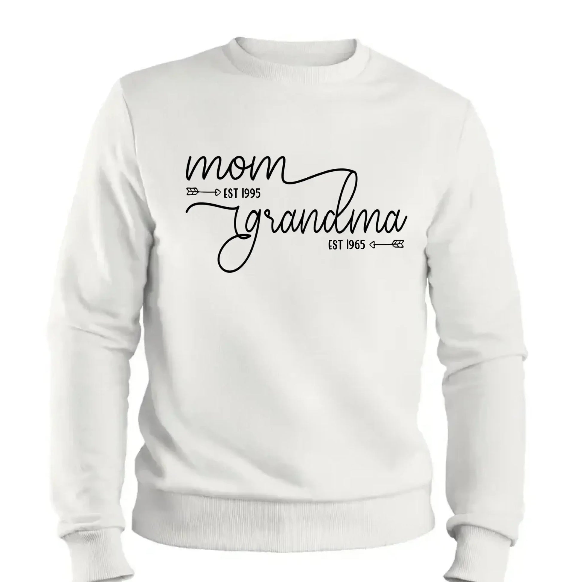 Mom Est & Grandma Est Shirt – Personalized T-Shirt with Custom Year – Mother’s Day Gift for Mom or Grandma  Ezcustomize