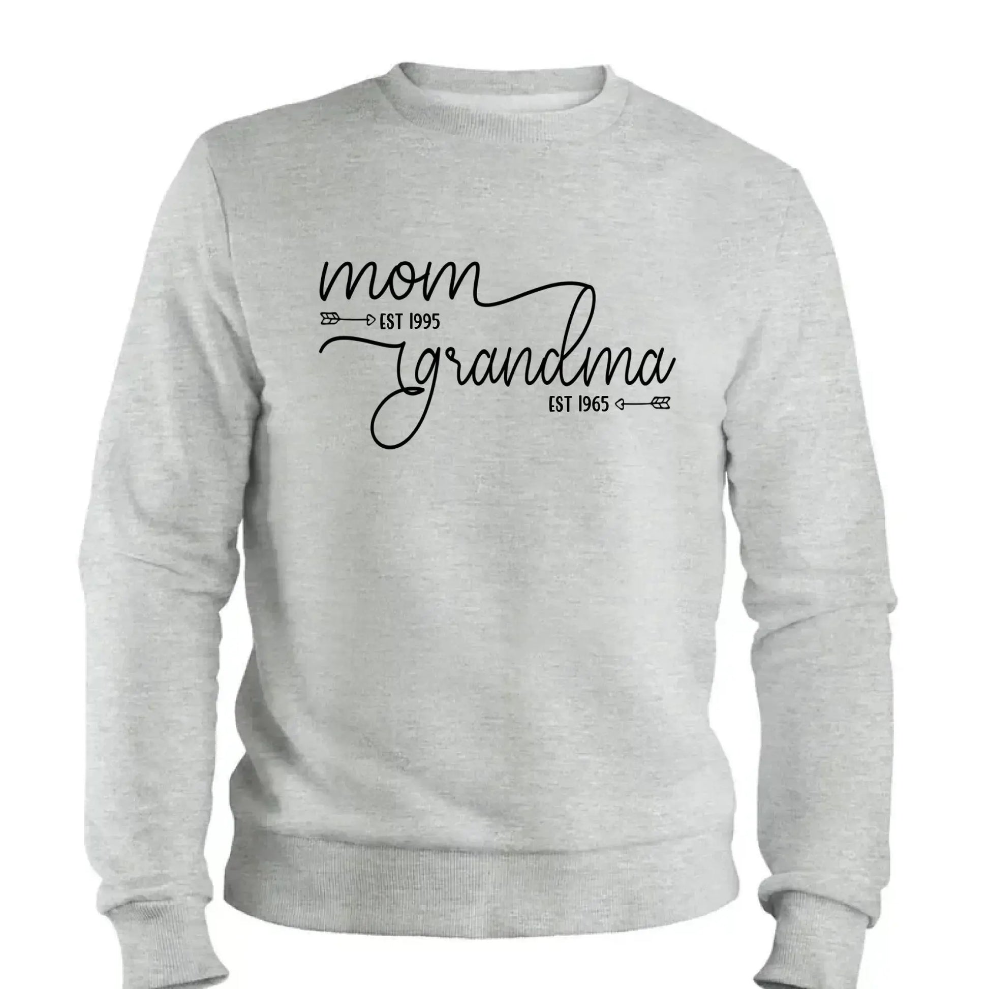 Mom Est & Grandma Est Shirt – Personalized T-Shirt with Custom Year – Mother’s Day Gift for Mom or Grandma  Ezcustomize