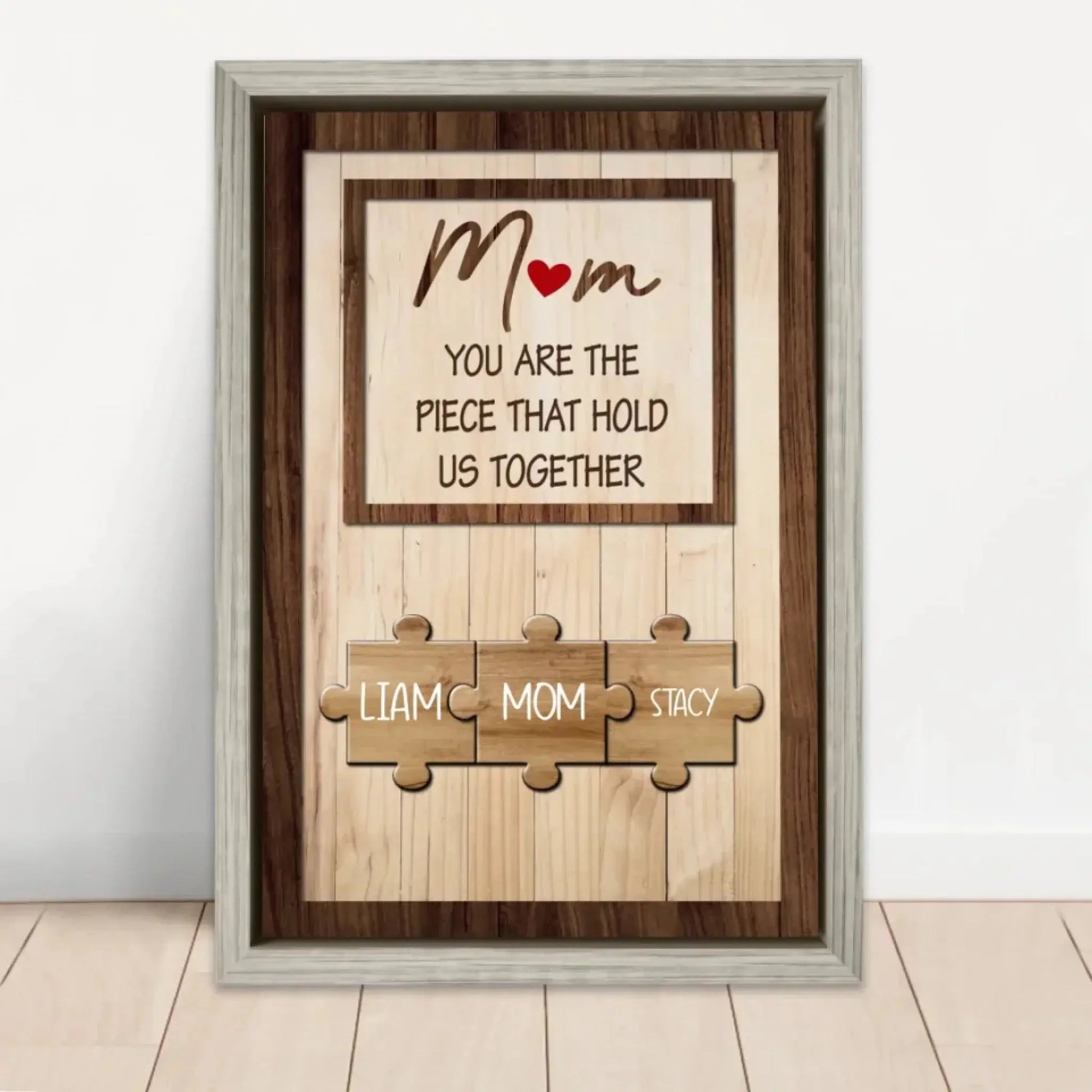 "Mom Holds Us Together" Family Name – Personalized Poster/Canvas – Heartfelt Custom Gift for Mom from Kids or Grandkids  Ezcustomize