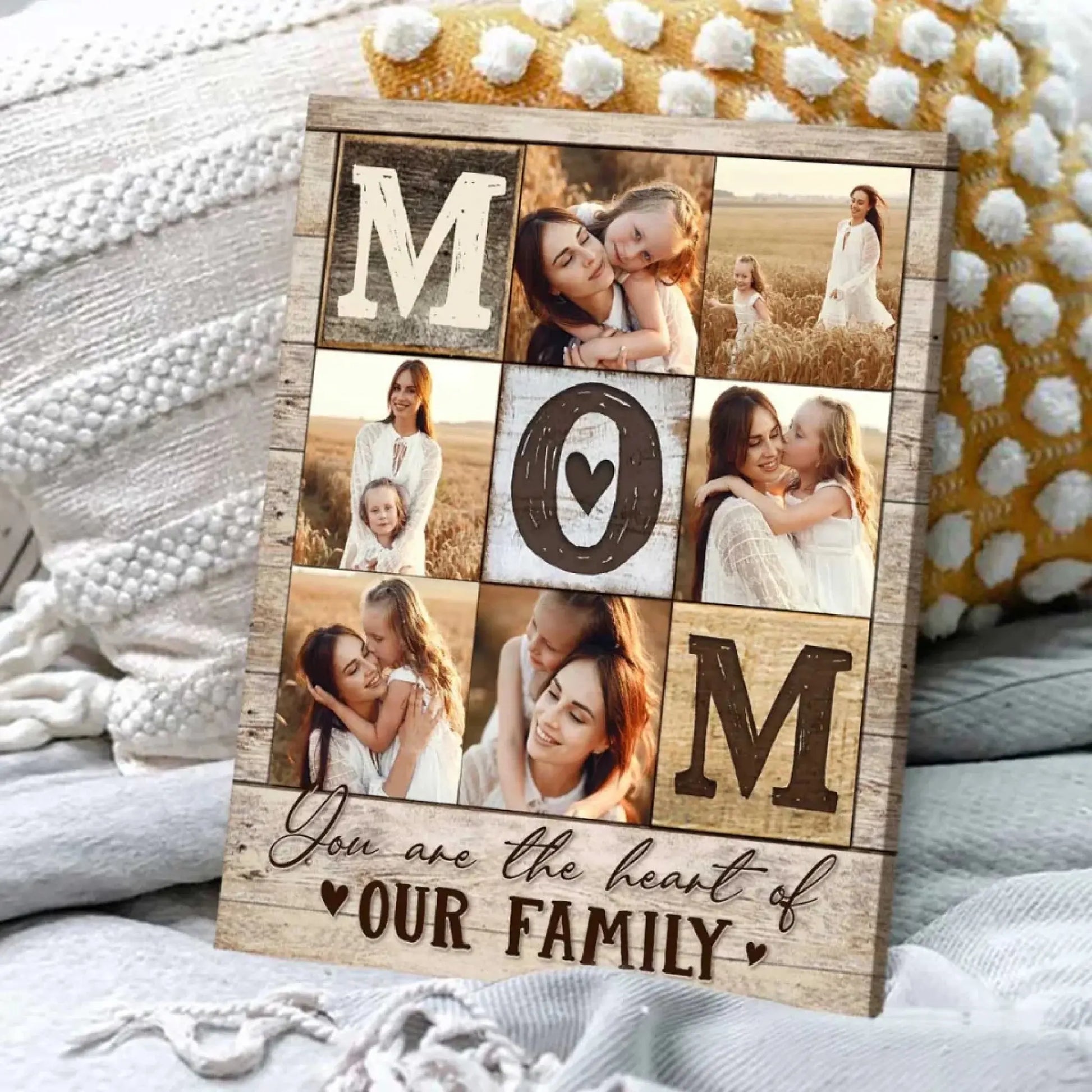 Mom Photo Collage Art – Personalized Poster/Canvas – Custom Mother’s Day, Birthday & Christmas Gift for Mom  Ezcustomize