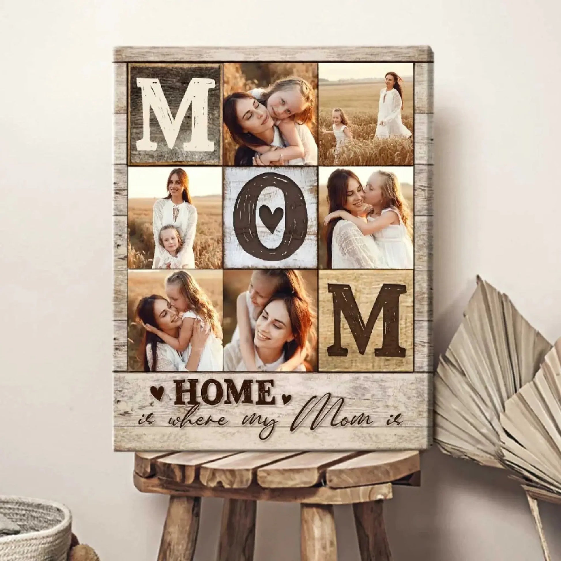 Mom Photo Collage Art – Personalized Poster/Canvas – Custom Mother’s Day, Birthday & Christmas Gift for Mom  Ezcustomize